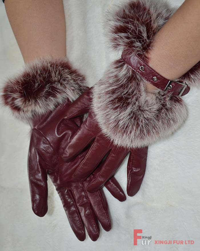 Sheepskin Glove with Rabbit Fur