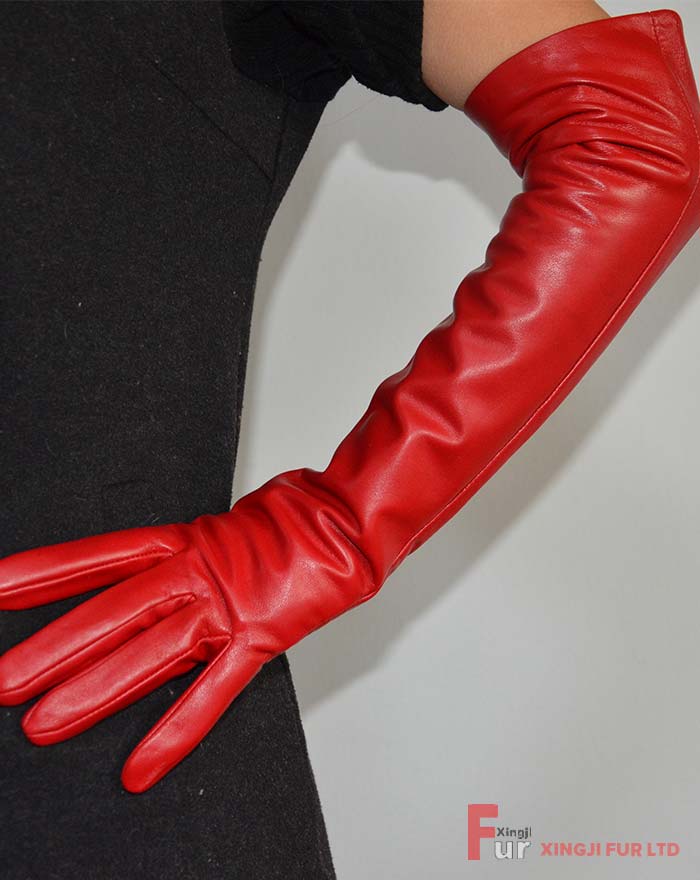 Sheepskin Glove for Lady Long Style