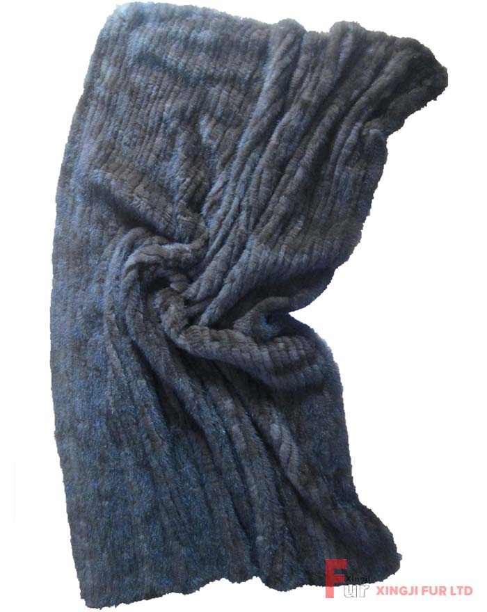 Knitted Mink Fur Blanket