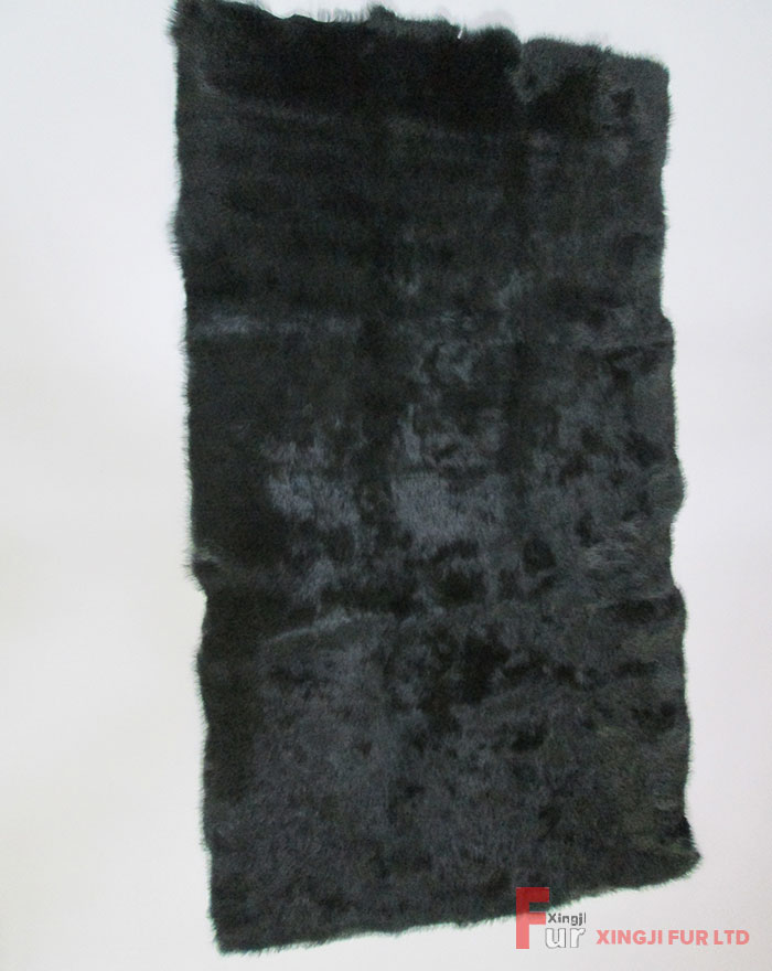 Dyed Black Rabbit Fur Plate